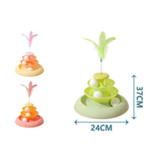 RUEDA GIRATORIA CON PLUMAS por mayor - Mascotas por mayor