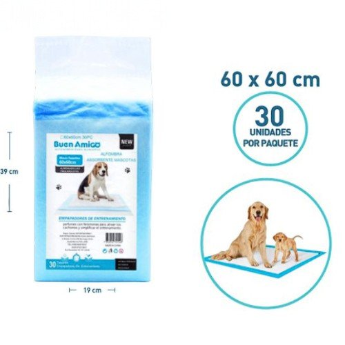 Sabanillas para perro - 30 PZA-60 X 60 CM - Compras Aqui