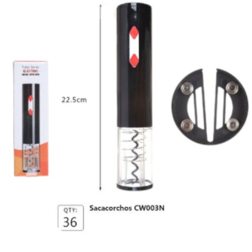 Sacacorchos Eléctrico Automático con Cortador de Papel de Aluminio (22.5cm por mayor - Electrónica por mayor