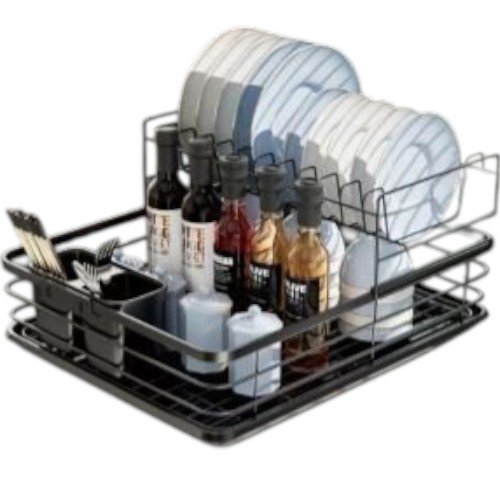 Secaplatos Organizador de 2 Niveles Parciales con Bandeja de Drenaje por mayor Hogar por mayor