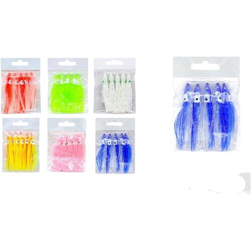 Señuelos de Pesca Tipo Pulpo de 7cm en Colores Surtidos por mayor - Hogar por mayor