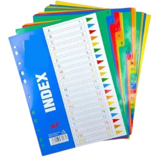 Separador de Hojas A4 para Archivador con 6 Pestañas de Colores por mayor - Útiles Escolares por mayor