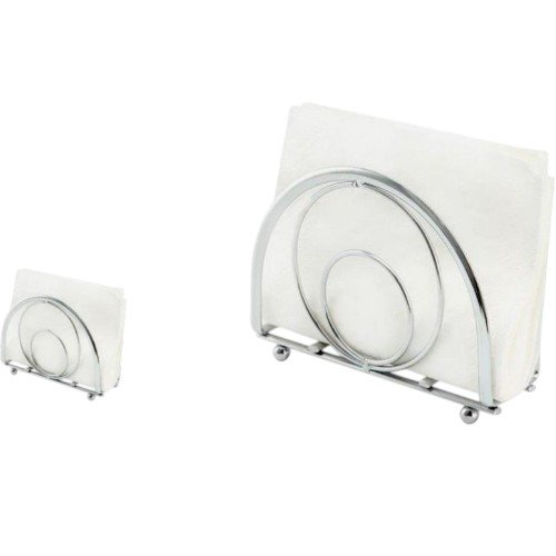Servilletero Metálico de Mesa con Diseño Media Luna y Soporte de Esferas 12.5cm por mayor Hogar por mayor