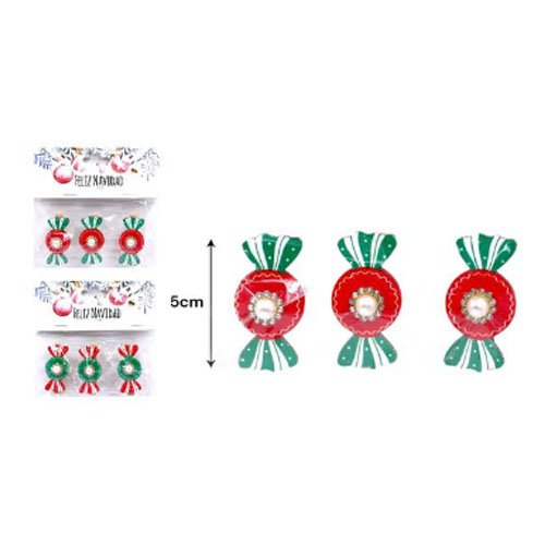 SET CLIP CARAMELO NAVIDEÑO por mayor - Navidad por mayor