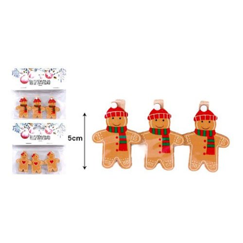 SET CLIP HOMBRE GALLETA NAVIDEÑO por mayor - Navidad por mayor