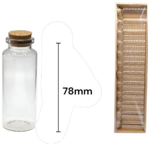 Set de 12 Botellas de Vidrio con Tapa de Corcho por mayor - Hogar por mayor