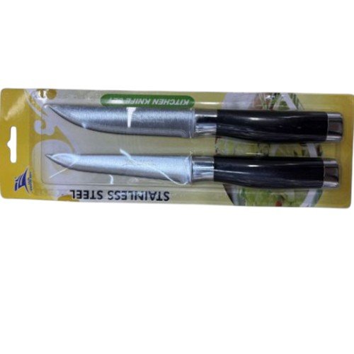 Set de 2 Cuchillos para Fruta de 4.5 Pulgadas con Mango Negro Ergonómico y Hoja de Acero por mayor Hogar por mayor