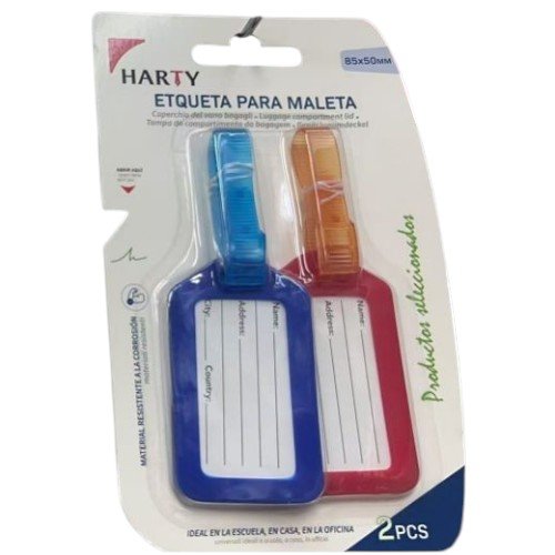 Etiquetas de Identificación para Equipaje - Rojo y Azul por mayor - Útiles Escolares por mayor