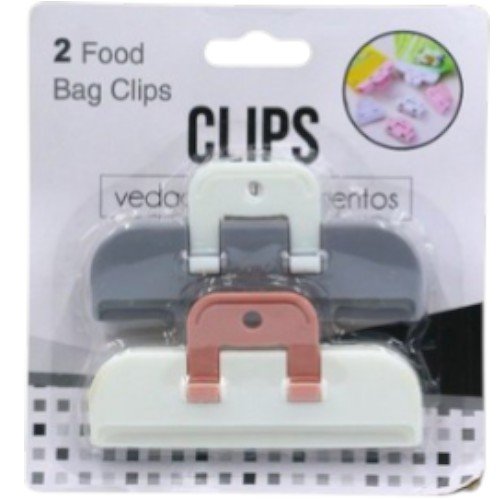 Set de 2 Pinzas para Sellado Hermético de Bolsas - Clips de Cierre para Conservación de Alimentos por mayor - Hogar por mayor