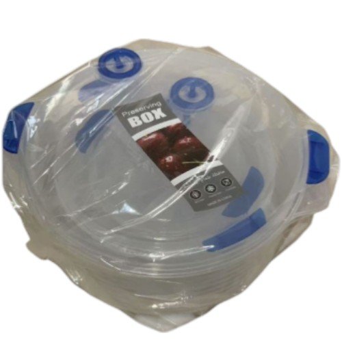 Set de 3 Contenedores Redondos Herméticos de 19.5x9 cm con Válvulas de Presión y Cierres Laterale por mayor - Hogar por mayor