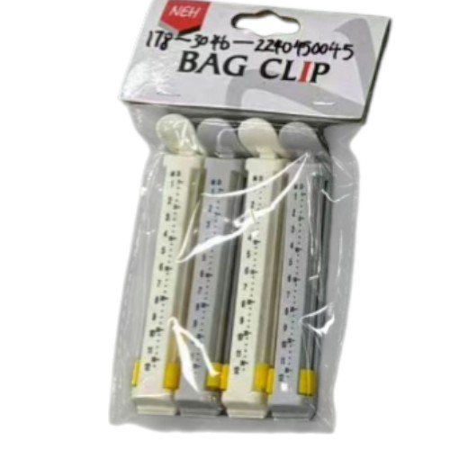 Set de 4 Clips de Sellado Hermético con Regla de Medición - Pinzas Organizadoras para Alimentos por mayor - Hogar por mayor