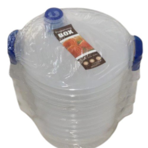 Set de 4 Contenedores Redondos Herméticos de 19.5x9 cm con Válvula de Presión y Cierres de Seguridad por mayor - Hogar por mayor