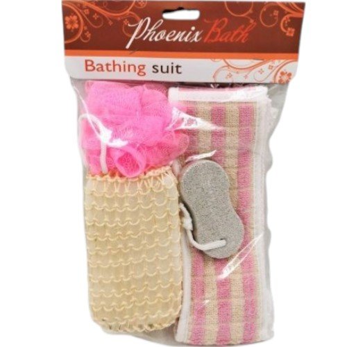 Set de Baño y Exfoliación Corporal de 4 Piezas por mayor Hogar por mayor