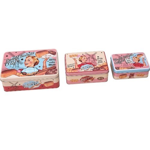 Set de Cajas Metálicas Vintage por mayor - Hogar por mayor