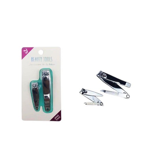 Set de Dos Cortaúñas de Acero con Lima Integrada por mayor - Belleza por mayor