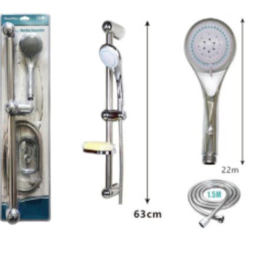 Set de Ducha Elevable con Barra de Soporte y Manguera por mayor - Hogar por mayor