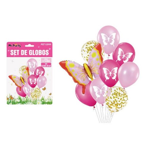 SET DE GLOBOS MARIPOSA por mayor Cotillon por mayor