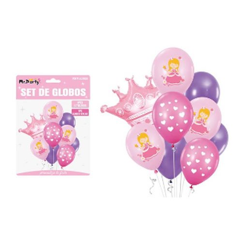 SET DE GLOBOS PRINCESA por mayor Cotillon por mayor