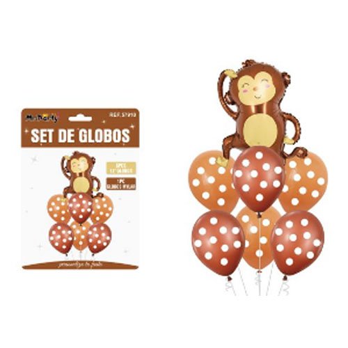 SET DE GLOBOS MONO por mayor Cotillon por mayor