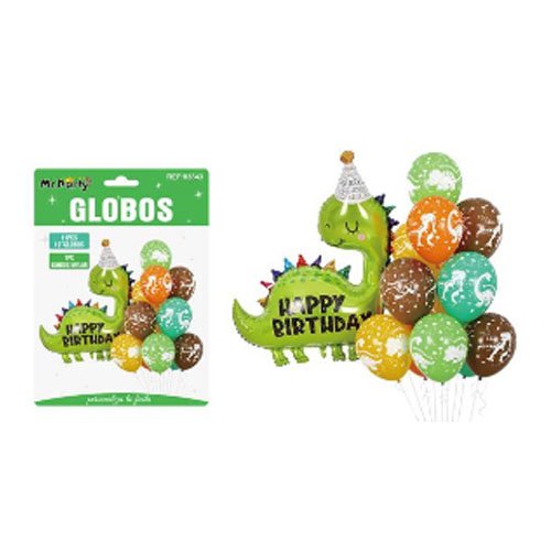 SET DE GLOBOS DINOSAURIO por mayor Cotillon por mayor