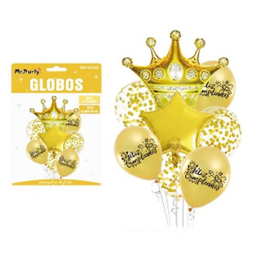 SET DE GLOBOS CORONA por mayor Cotillon por mayor