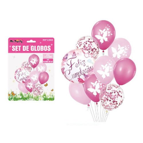 SET DE GLOBOS MARIPOSA por mayor Cotillon por mayor