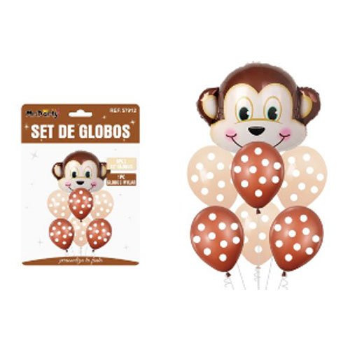 SET DE GLOBOS MONO por mayor Cotillon por mayor