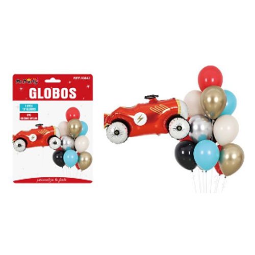 SET DE GLOBOS CARRERA por mayor Cotillon por mayor