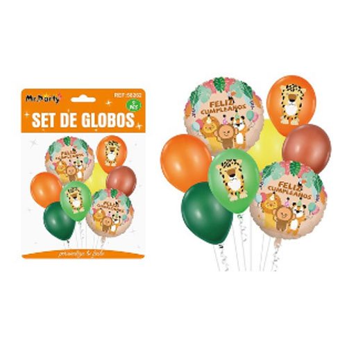 SET DE GLOBOS ZOOLOGICO por mayor Cotillon por mayor