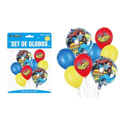 SET DE GLOBOS CARRERA por mayor Cotillon por mayor