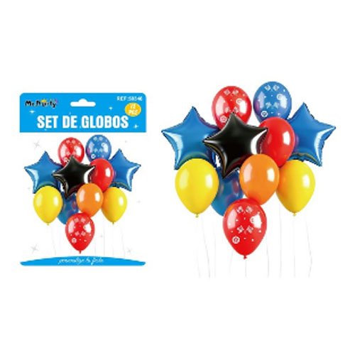 SET DE GLOBOS CARRERA por mayor Cotillon por mayor