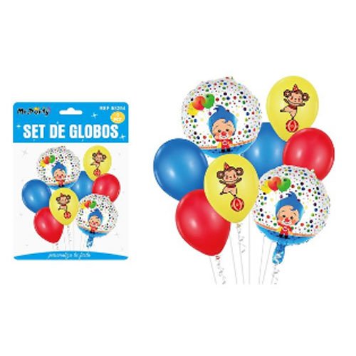 SET DE GLOBOS CIRCO por mayor Cotillon por mayor