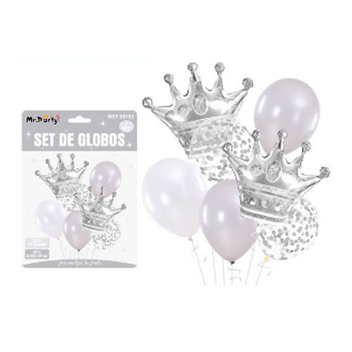SET DE GLOBOS CORONA por mayor - Cotillon por mayor