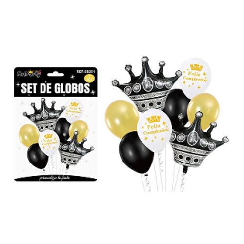 SET DE GLOBOS CORONA por mayor Cotillon por mayor