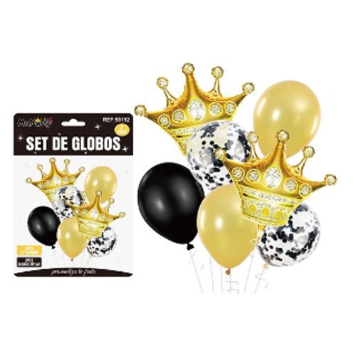 SET DE GLOBOS CORONA por mayor Cotillon por mayor