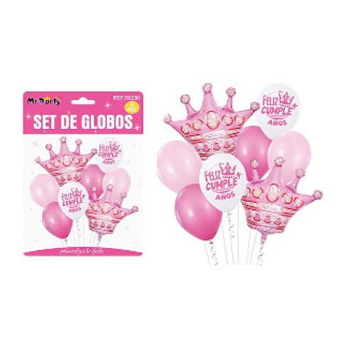 SET DE GLOBOS CORONA por mayor Cotillon por mayor