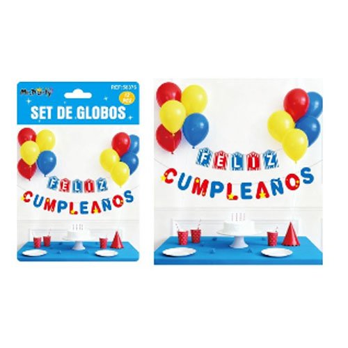SET DE GLOBOS DECORATIVOS por mayor Cotillon por mayor