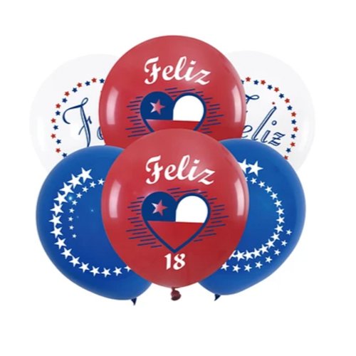 Set de globos de látex por mayor - Fiestas-Patrias por mayor