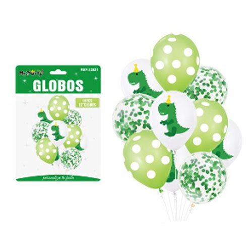 SET DE GLOBOS DINOSAURIO por mayor Cotillon por mayor