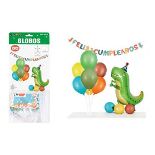 SET GLOBOS DINOSAURIO por mayor Cotillon por mayor