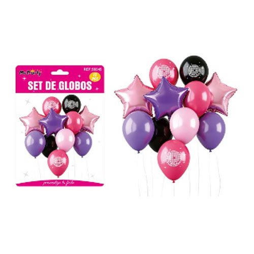 SET DE GLOBOS DISCO por mayor Cotillon por mayor
