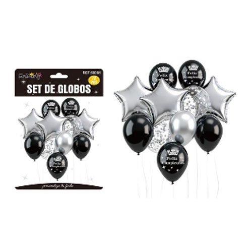 SET DE GLOBOS FELIZ CUMPLEAÑOS por mayor Cotillon por mayor