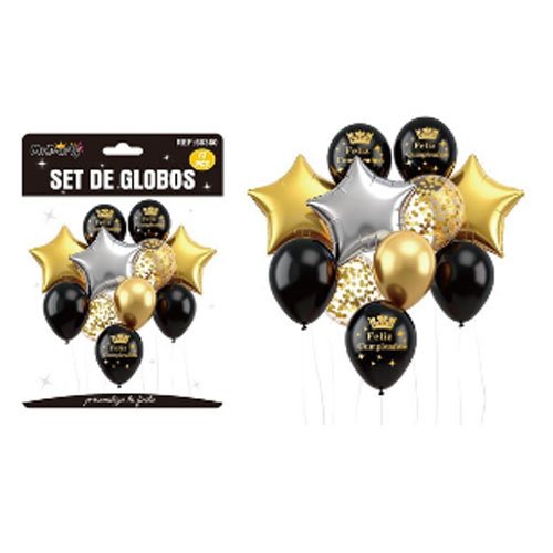 SET DE GLOBOS FELIZ CUMPLEAÑOS por mayor Cotillon por mayor