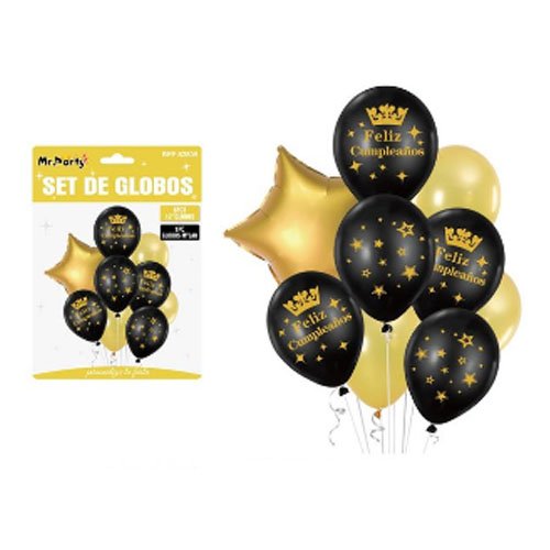 SET DE GLOBOS FELIZ CUMPLEAÑOS por mayor - Cotillon por mayor