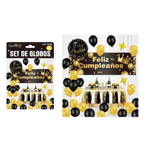SET DE GLOBOS FELIZ CUMPLEAÑOS por mayor Cotillon por mayor