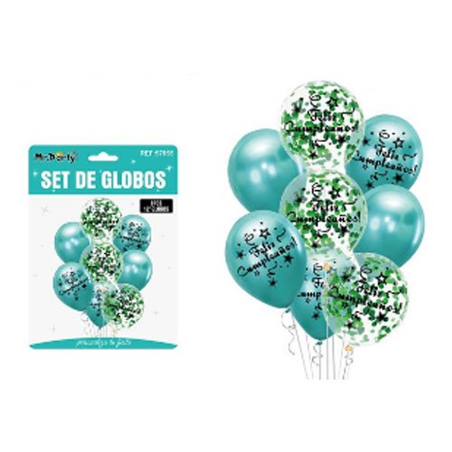 SET DE GLOBOS FELIZ CUMPLEAÑOS por mayor Cotillon por mayor