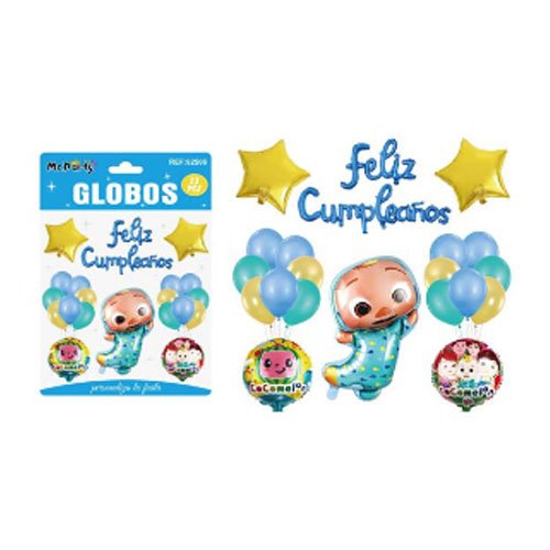 SET DE GLOBOS FELIZ CUMPLEAÑOS por mayor Cotillon por mayor