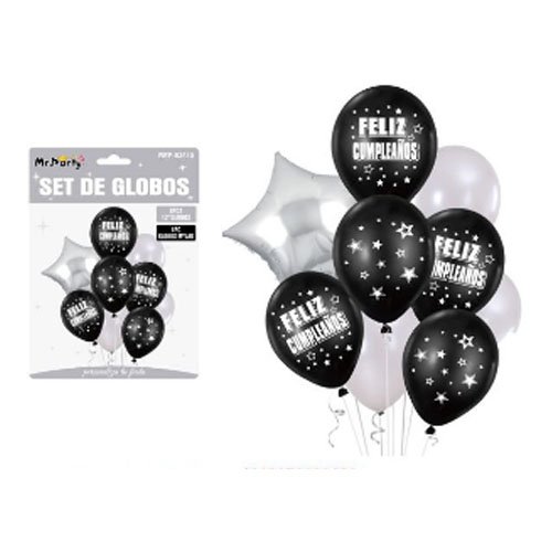 SET DE GLOBOS FELIZ CUMPLEAÑOS por mayor - Cotillon por mayor