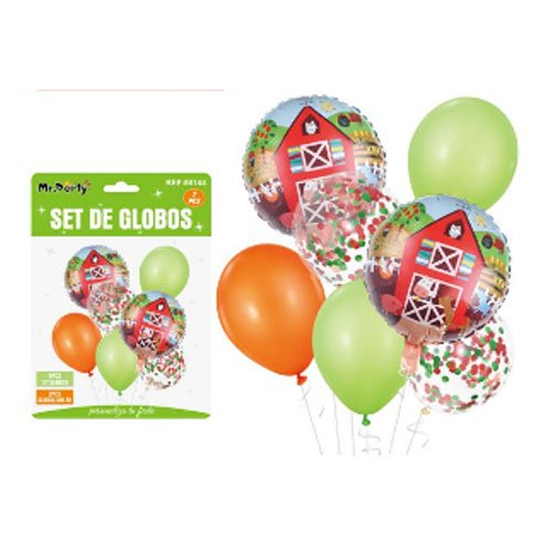 SET DE GLOBOS GRANJA por mayor - Cotillon por mayor