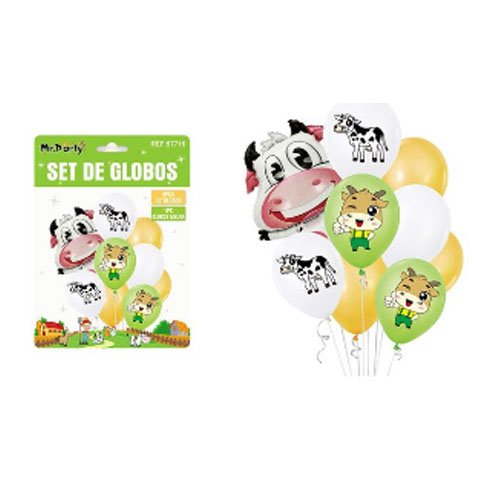 SET DE GLOBOS GRANJA por mayor Cotillon por mayor
